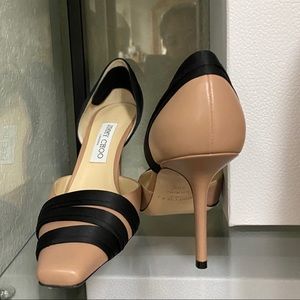 Jimmy Choo - Lyrin Leather and Ribbon Pumps